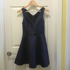 Express Shiny Purple Aline Dress Size 2